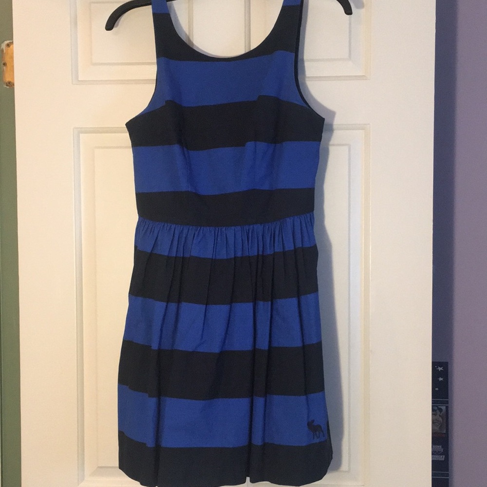 Blue and black striped Abercrombie dress